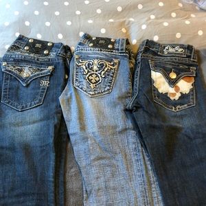 Lot of 3 Miss Me Jeans